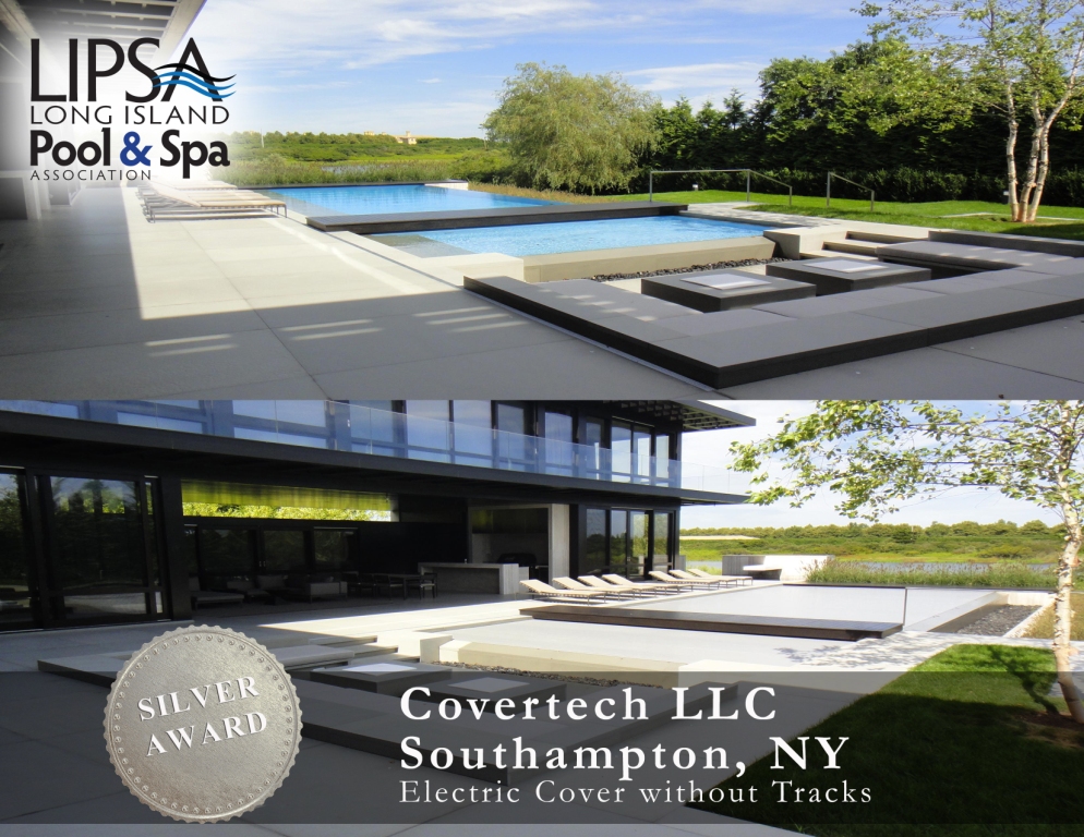 Covertech Grando automatic pool cover Long Island Pool & SPA Silver Award 2014Covertech Grando automatic pool cover Long Island Pool & SPA Silver Award 2014