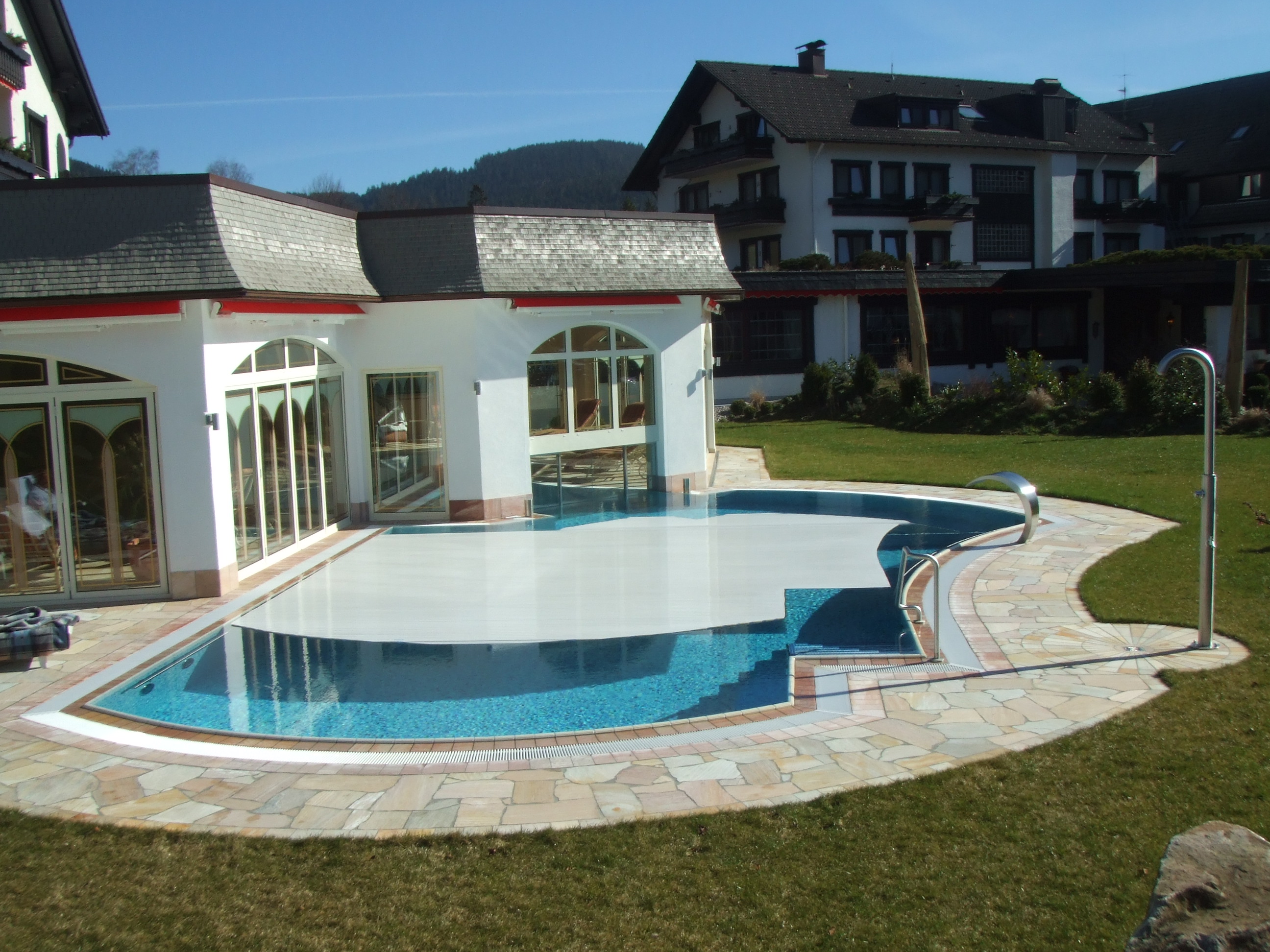 commercial in ground rigid slatted automatic pool cover covertech grando 8 commercial in ground rigid slatted automatic pool cover covertech grando 8